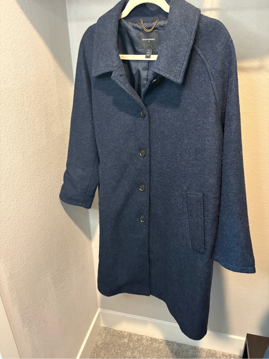 Banana Republic Jackets & Blazers - Banana Republic Navy Wool-Blend Button Front Pea Coat